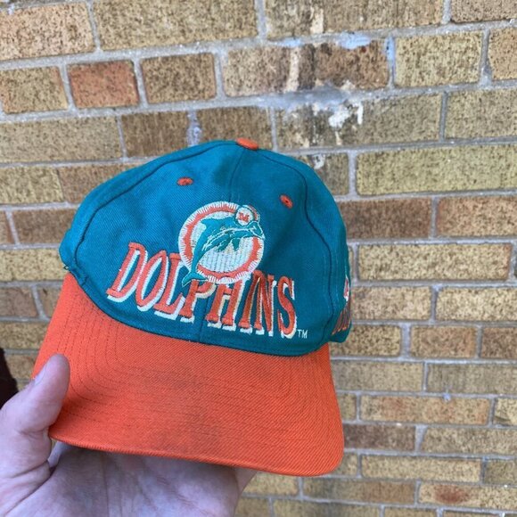 Vintage Miami Dolphins Embroidered NFL Baseball Hat Blue - Picture 3 of 11